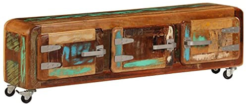 vidaXL TV Schrank 37cm Recyceltes Massivholz Lowboard Fernsehschrank TV Tisch