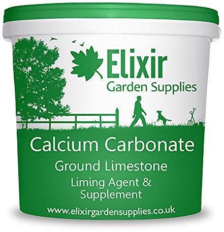 Elixir Gardens Calcium Carbonate powder Limestone | Garden, Poultry | Various amounts (from 100g to 25kg) & supplied in either a bag or re-sealable tub | 1kg Tub