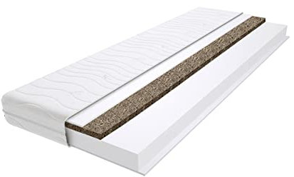 Godre Schaumstoff Matratze 180x200 cm Doppelmatratze, H3 & H4 Komfortschaummatratze 10 cm Hoch Seegras mit Klimafaser, Hypoallergen, HR-Schaum, Wendematratze, Gesteppter&Abnehmbarer Bezug Trento Gras