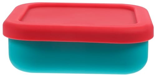 DECHOUS Silikon Gärbox für Pizzateig mit Deckel 0,4l Rot