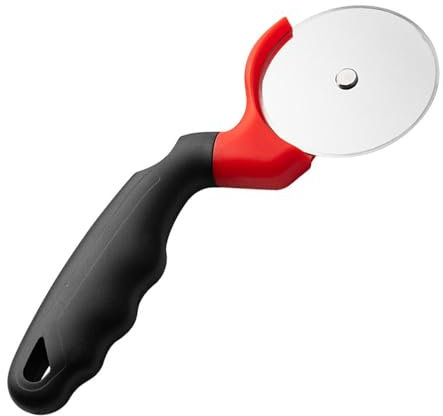 Cortador de pizza, cortador de pizza, cortador de pizza inoxidable con rueda grande | Dispositivo de cocina preciso para un corte en panaderías, cursos de hornear y restaurantes
