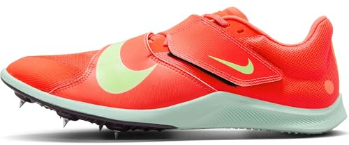 Nike Rival Jump Sprung-Spike für Leichtathletik, Pico de Salto Hombre, Bright Crimson Washed Coral Lime Blast, 43 EU
