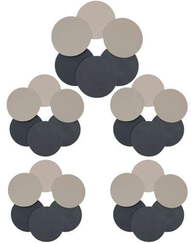 JEXOWIQ Schleifpapier,30 Stück Schleifpapier 125mm Klett, Körnung 1000 1200 1500 2000 2500 3000 Schleifscheiben Schleifpad Rund Klett Exzenterschleifer Schleifpapi Set für Auto Metall Holz (5 inch)