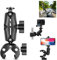 UMLIPOT Action Cam Mount Motorcycle Bicycle Mount for GoPro Hero 10/9/8/7/6 Insta360 One X2, DJI Osmo, 360° Rotation Adjustable Motorcycle Mount