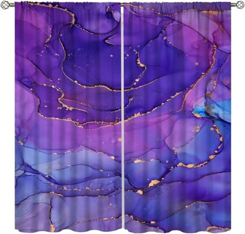 Pencil Pleat Blackout Curtains Marble Texture 280X180 Cm (W + H) Indoor Blackout Curtain, 3D Thermo-Insulating Window Curtains Polyester Material Bedroom Drapes Blackout Curtains -388966892