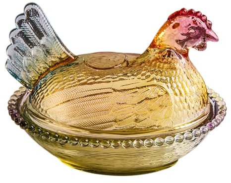 Celuicion Bauernhoftier-Keksdose, Huhn-Süßigkeitshalter,Glas-Nutztierglas mit Deckel | Bauernhof-Geflügel-Aufbewahrungsbehälter für Kekse, Schokolade, Desserts, Snacks