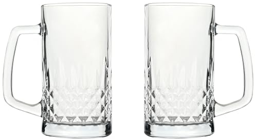 TUSAPAM 19oz Stein Beer Mug Set,Set of 2