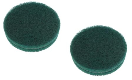PRETYZOOM 4 pcs Self-adhesive Round Scouring Pads for Drill Attachment Non-scratch Dish and Pot Scrubber for Kitchen Bathroom Car Cleaning Multi-surface Use