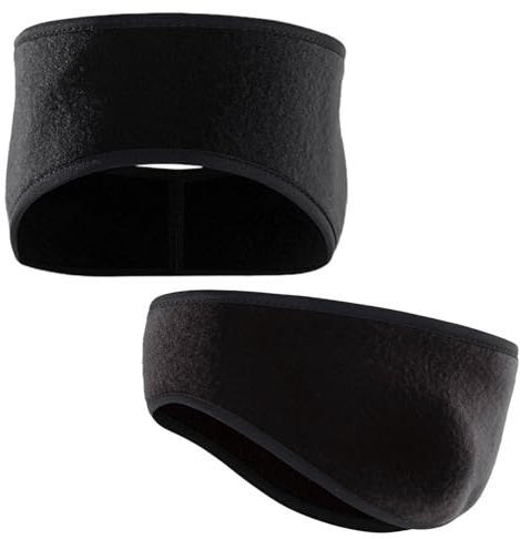 2 Pièces Bandeau Polaire, Bandeau de Sports Cache Oreille, Cache Oreille Elastique pour Ski, Yoga, Cyclisme, Fitness