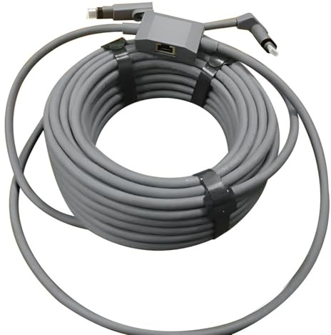 Garosa Reemplazo de Cable Satelital, Cable Rectangular Resistente a la Intemperie IP68 con Adaptador Ethernet de 3 Pies, 16.4 Pies de Largo para Antenas Parabólicas Gen 2