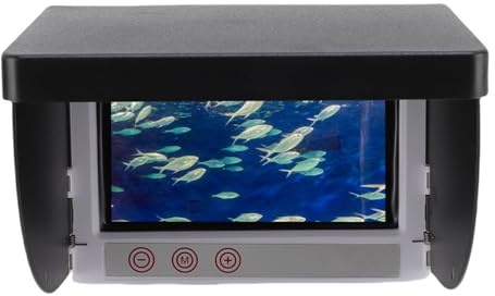 Yechiry Fotocamera Subacquea Impermeabile per Pesci, Fotocamera da Pesca 5MP 1080P con Schermo da 4,3 Pollici, Grandangolo da 195°, Batteria da 5000 MAh, Cavo Video Ad Alta Resistenza, Facile da Usare