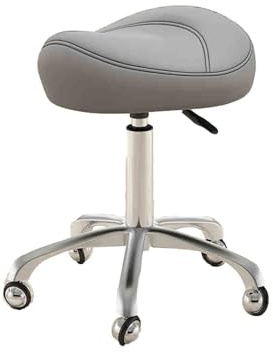Sgabello da sella ergonomico, sedia da lavoro regolabile in altezza, sgabello da bar girevole a 360°, capacità di peso di 440 libbre, adatto for saloni di bellezza, bar e uffici(Gray)