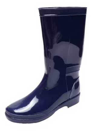 JOMIX Stivali da Pioggia Donna Gomma Impermeabili Antiscivolo Alti Scarpe da Giardino Comode Pulire e Resistenti Stivaletti Galosce per Outdoor Lavoro Pesca (WRB255105, Navy, 40 EU)