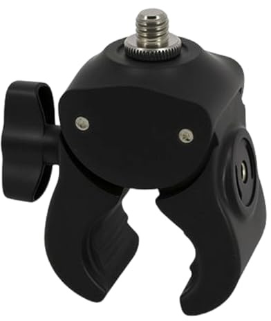 Morsetto universale per montaggio fotocamera con doppio foro per viti da 1/4 pollici e 3/8 pollici pinza clip per treppiedi e supporti morsetto per attrezzature da studio