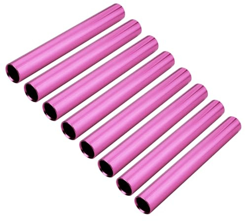 Muka 8 Packs Aluminum Track and Field Relay Batons Sticks Assorted Color Relay Running Race Outdoor Field Tools-Pink