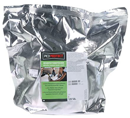 PICO Protect 30, Desinfektionstücher, 120 Blatt, Desinfektionstücher im Nachfüllbeutel, Desinfektionstücher für Flächen und Gegenstände, alkoholfreie Tücher zum Desinfizieren