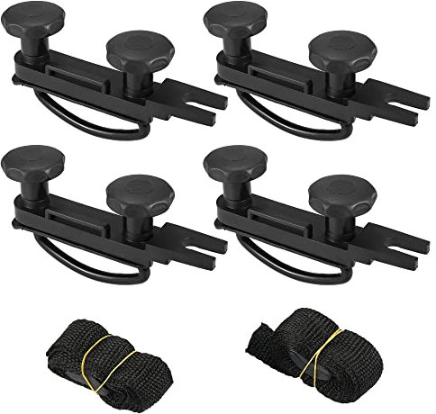 X AUTOHAUX 4 PCS Universal Roof Box U Bolt Clamps Rooftop Cargo Carrier Rack Bolts 83mm Internal Width W/ 8 Lock Nuts and 2 Straps Cargo Carrier Mounting Fitting Iron Bolts for 40mm Thick