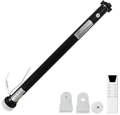 Blindsmart Tuya Zigbee - Motor de persianas enrollables recargables para tubo de 38 mm, persianas motorizadas automáticas, control por aplicación, requiere hub Zigbee (con control remoto de 9 canales)