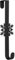 TRIXES Couronne de Noël noire en forme de flocon de neige – Crochet de porte d'entrée pour décoration de Noël et d'hiver – Couronne de Noël pour la maison, le bureau, ou une fête de Noël
