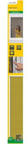 Schellenberg 70470 Moustiquaire fenetre Easy Click avec toile en fibre de verre sans percer 100 x 120 cm, anti moustique facile à clipser, moustiquaire remplaçable sans problème, blanc