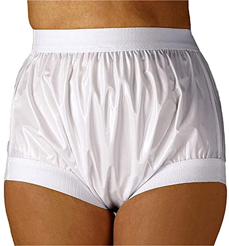 Plastic Pants for Adults with Incontinence，Adult Incontinence Pants，Plastic Diapers, Waterproof and Reusable Elderly Diapers, Soft Surface, Suitable for Adult Men and Women,White (White-M)
