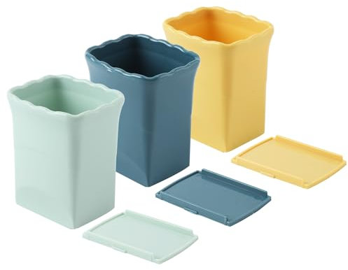 3 Uds Rebanador de Tazas, Acero Inoxidable Rebanadora de Frutas Cortador de Huevos Cortador de Fresas Rápido para Hacer Ensalada de Frutas y Verduras para Herramientas de Frutas Artesanales