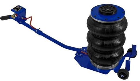 Air Bag Jack 3.5 Ton 7700 LBS Capacity Long Lever Rubber Grip Handle Pneumatic Heavy Duty Quick 3-5 Second Car Lifting Jack Triple Bag Auto Repairing Tyres Changing 16.5-40cm / 16 Inch Lifting Range