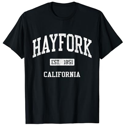 Hayfork California CA JS04 Vintage Athletic Sports T-Shirt