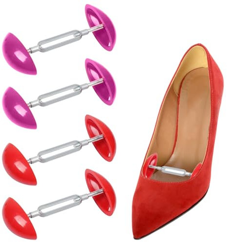 4 PCS Shoe Stretchers for Women Shoe Stretchers Shaper Expander for Wide Feet Shoe Width Extender and Shaper Expander Mini Shoe Trees for Perfect Fit and Comfort to Stretch Length Width Height