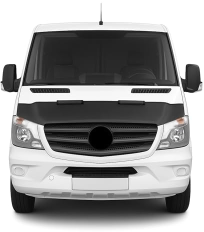 Haubenbra Steinschlagschutz kompatibel mit Mercedes Sprinter W906 2013-2018 Schwarz Halb