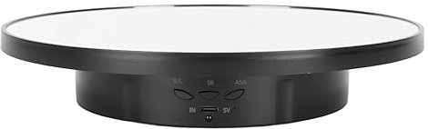 Wifehelper Présentoir Rotatif Turner Cup, Présentoir Rotatif, Plateau Tournant électrique télécommandé, Produit à Rotation Automatique Deux en un pour Bijoux (Plastique+verre 2)