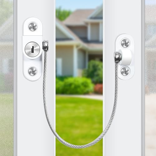 Window Locks for UPVC Windows, OTLGEUA 2Pcs Window Restrictor Window Safety Locks with Keys and Screws for Child & Baby Safety