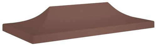 Brokky Tetto per Tendone per Feste 6x3 m Marrone 270 g/m²-Telo Ricambio Gazebo,Telo Ricambio per Gazebo Top Strato Copertura Rimovibile impermeabile, telo per gazebo impermeabile per gazebo da giardin