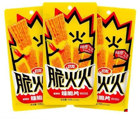BaiLiSnacky Bastoncini latiao Latiao Snack Piccanti E Piccanti. – Snack Autentico Cinese | Vegetariano | Piccante & Saporito（16g×10pcs） (Speziato)