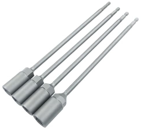 Innensechskant-Steckschlüsseleinsatz, 250 mm lang, extra tiefer Innensechskant-Steckschlüsseleinsatz, 1/4-Zoll-Sechskantschaft, kein magnetischer tiefer Schraubenmuttern-Schraubendreher-Bit, Schlagboh