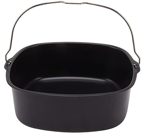 Air Fryer Accessory Cake Barrels Bread Baking Basket, Nonstick Coating Metal Baking Iron Fryer Pan Cake Barrels Fryer Accessories, 7in/8in Tin Baking Pan with Handle (8inch)