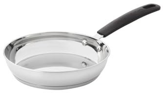 ProCook Gourmet Uncoated Stainless Steel Frying Pan - 20cm, Durable Heavy Duty Saute Skillet - Induction & Dishwasher Safe Cookware
