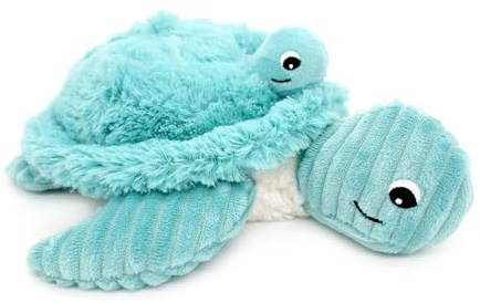 LES DÉGLINGOS PTIPOTOS by Savenou Schildkröte für Mama/Baby, blau – Plüschtier Baby ganz weich – Geschenkidee zur Geburt – 29 cm, Aquablau