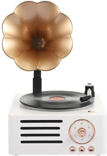 Tocadiscos Gramófono, Reproductor De Música Retro, Altavoz Bluetooth Retro Con Función De Altavoz Y Tres Efectos De Sonido Ajustables, Fácil De Transportar, Regalo Creativo Para Mujeres Y Hombres
