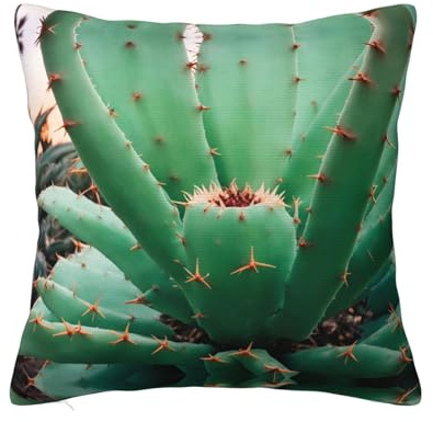 WZYWHJ Decorative Throw Pillow Cases 26x26 Agave Cactus Pattern Double-Sided Design Square Pillowcases for Home Bed Sofa Living Room Farmhouse Outdoor