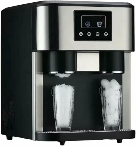 VYUJHNBG Máquina automática para Hacer Cubitos de Hielo, máquina para Hacer Hielo de encimera, dispensador de Agua con Hielo picado para té Helado, café, hogar, Cocina, Oficina y Bar