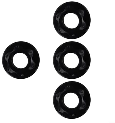 Leichte M10 Aluminiumlegierung Radmuttern für Fahrrad für Hinterradnaben 4-teiliges Set (schwarz)