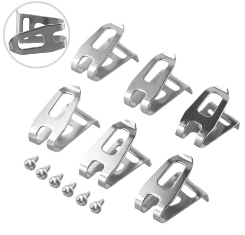 Gancho de clip para cinturón para 18 V para taladros LXT Drivers paquete de 6 con tornillos para aplicaciones DTD152 DTD129 BDF451Z