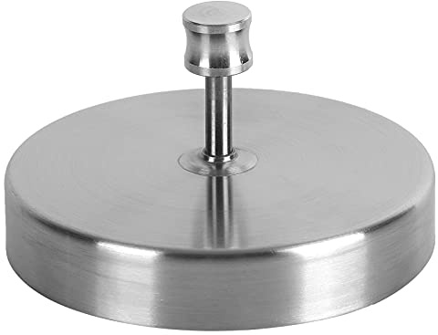 Juqrelith Presse à Hamburger en Acier Inoxydable, Moule à Burger Réglable avec Poignée, sans Toxines, pour BBQ - Acier 304 Alimentaire, Design Séparable, Facile à Nettoyer et Ajuster