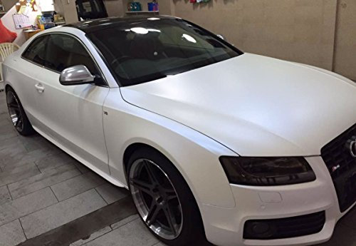 3D Perlmutt Matt Effekt Folie Weiß -> Blau 1,52m Car Wrapping Farbwechsel 3m x 1,52m
