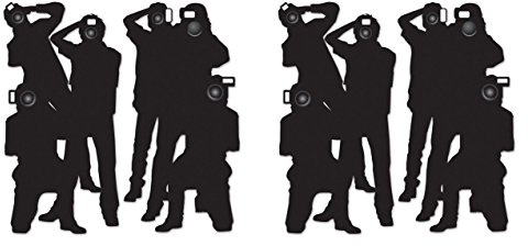 Beistle S52088AZ2 Paparazzi Requisiten aus Kunststoff, Schwarz/Weiß, 4 Stück