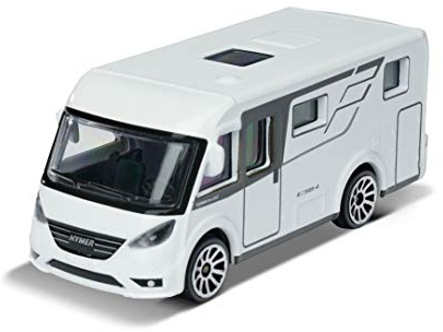Majorette 212057601Q02 Explorer Hymer Mobil Exsis-i, Camper, Wohnmobil, Camping, Spielzeugauto, Freilauf, 7,5 cm, weiß, für Kinder ab 3 Jahren
