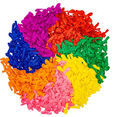 Belmalia 1000 Wasser-Bomben | Mega Pack | Wasser Luftballons | Wasserballons mit Auffüllhilfe | Wasserbomben Bunt Gemischt