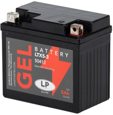 Landport Gel Roller- u. Motorradbatterie GTX5-3 (YTX5L-BS Gel)