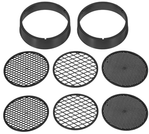 DOITOOL Soil Sieve Set with 6 Replaceable Mesh, 4.4 Inches Plastic Garden Sieve Sifting Pan Sifter for Rocks Gardening Gravel Sand and Gold Panning